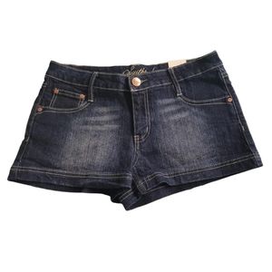 Vintage Y2k Deadstock New with TAGS South Pole size 9 Denim Jean Mini Shorts